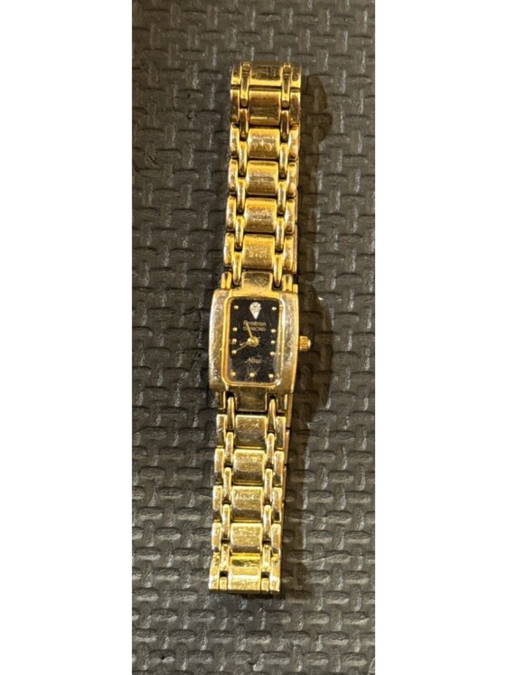 VTG Armitron Diamond Now Watch Womens Gold Tone | Quartz | New Battery